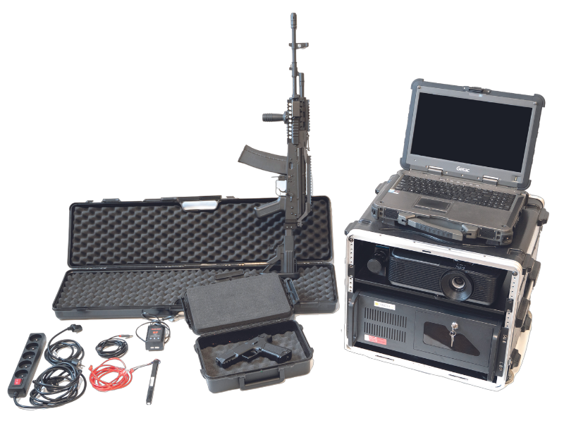 Laserowy trenażer strzelecki w wirtualnej rzeczywistości