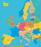 Mapa Europy - mata podłogowa - 430-3060 