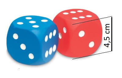 Dwie kostki z pianki - kropki 1-6