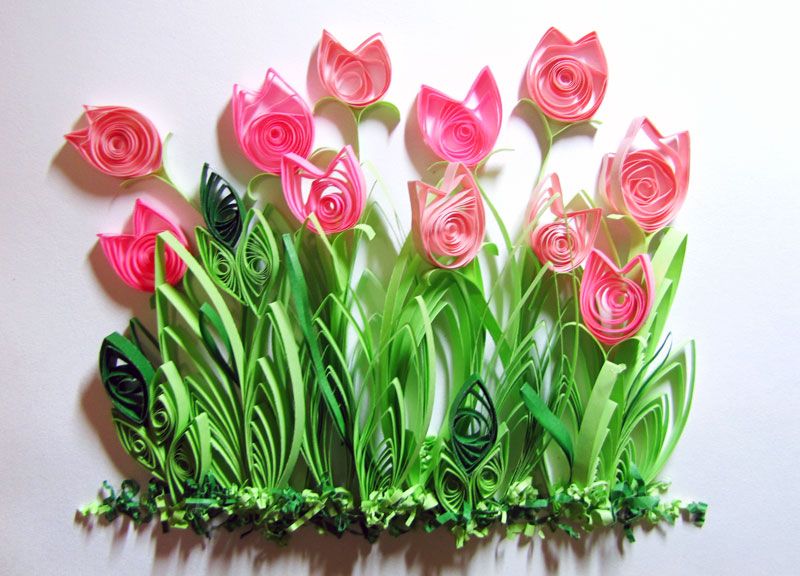 quilling - tulipany
